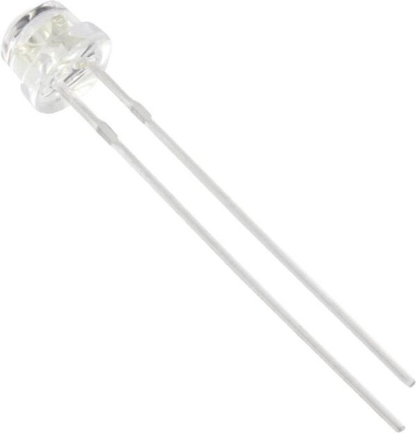 Tru Components 1577392 difuzna LED plava ravna ivica 5 mm 1250 mcd 120 20 mA