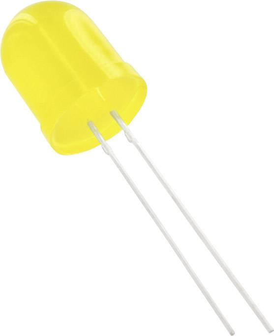 Tru Components 1577413 difuzna LED zuta okrugla 10 mm 900 mcd 50 20 mA
