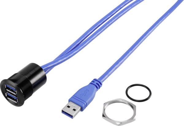 USB-22-BK 2* USB 3.0 zenski A do 2* USB 3.0 muski A 92007P90 Tru Componentsad
