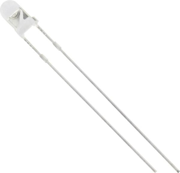 Tru Components 1577455 difuzna LED zuta okrugla 3 mm 800 mcd 40 20 mA