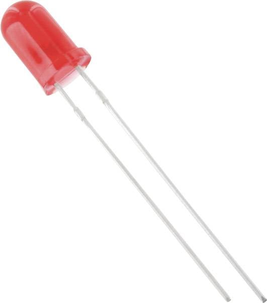 Tru Components 1577468 difuzna LED crvena okrugla 5 mm 75 mcd 50 20 mA