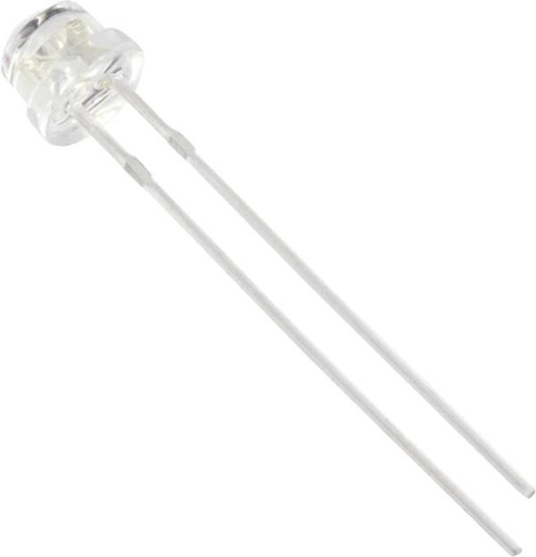 Tru Components 1577473 difuzna LED zelena ravna ivica 5 mm 1750 mcd 120 20 mA