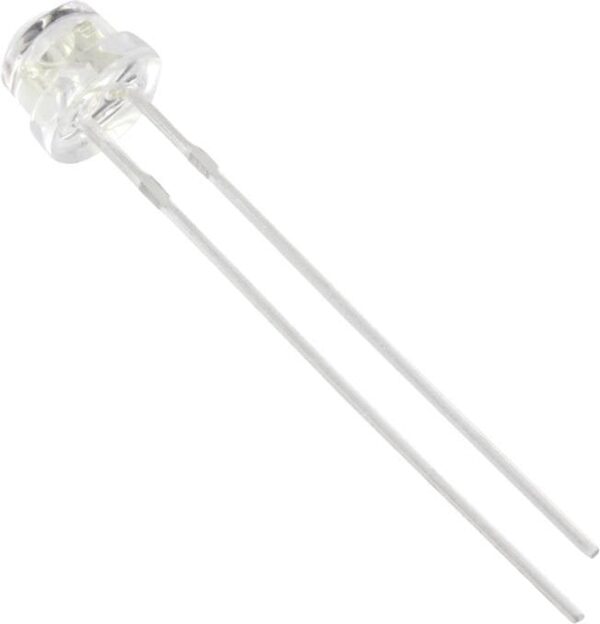 Tru Components 1577474 difuzna LED bela ravna ivica 5 mm 1000 mcd 120 20 mA