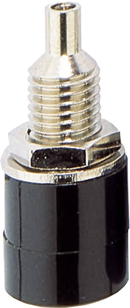 Tru Components laboratorijski zenski konektor ugradbeni zenski konektor, vertikalni Precnik pina: 4 mm crni ad