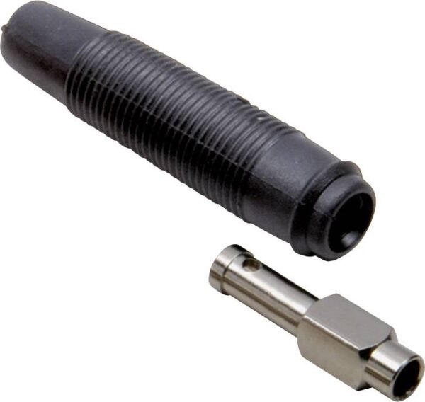 Laboratorijska uticnica, ravna spojnica, precnik kontakta: 4 mm, crne Tru Components