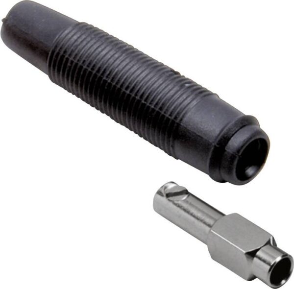 Laboratorijska uticnica, ravna spojnica, precnik kontakta: 4 mm, crna, Tru Components 100 kom