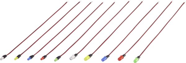 Tru Components TC-6649284 LED komplet zuta, plava, crvena, zelena, bela okrugla 3 mm, 5 mm