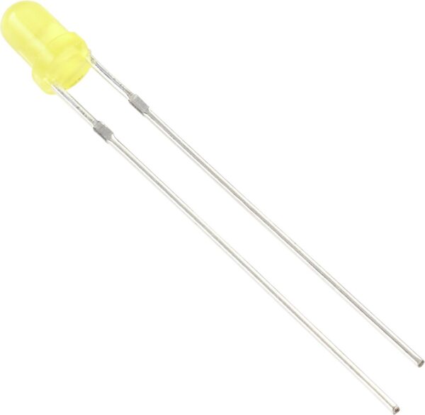 Tru Components difuzna LED zuta okrugla 3 mm 100 mcd 60 20 mA