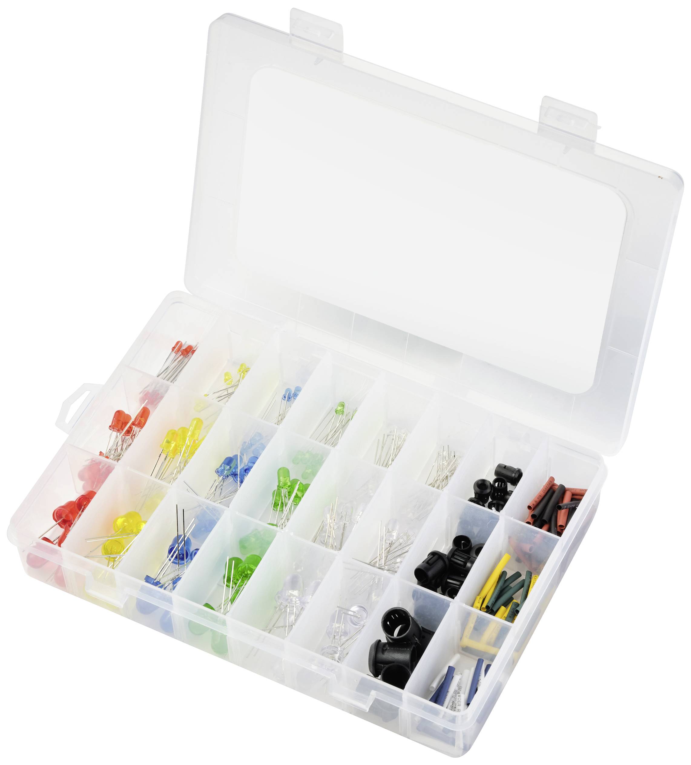 Tru Components LED komplet crvena, plava, zelena, zuta, hladna bela, topla bela okrugla 3 mm, 5 mm, 8 mm 1560 mcd, 2180 mcd, 2500 mcd, 3000 mcd, 4200 mcd, 5800 mcd 07 V, 15 V