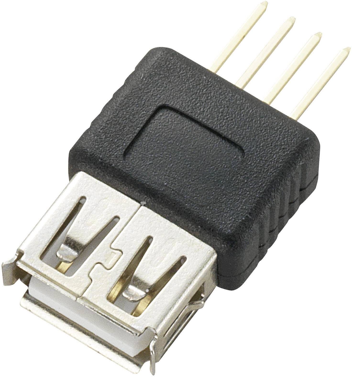 USB konektor za montazu na PCB pravi zenski konektor Tip A zenski konektor USB A 774854 Tru Componentsad