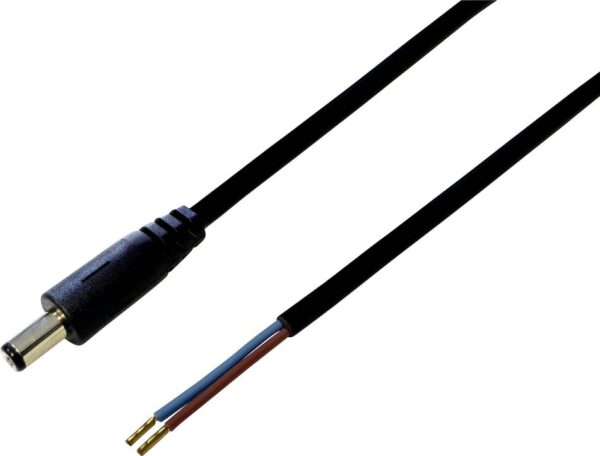 Tru Components TC-2511298 niskonaponski prikljucni kabl niskonaponski muski konektor - slobodni kraj 5,50 mm 2,50 mm 30,00 cm