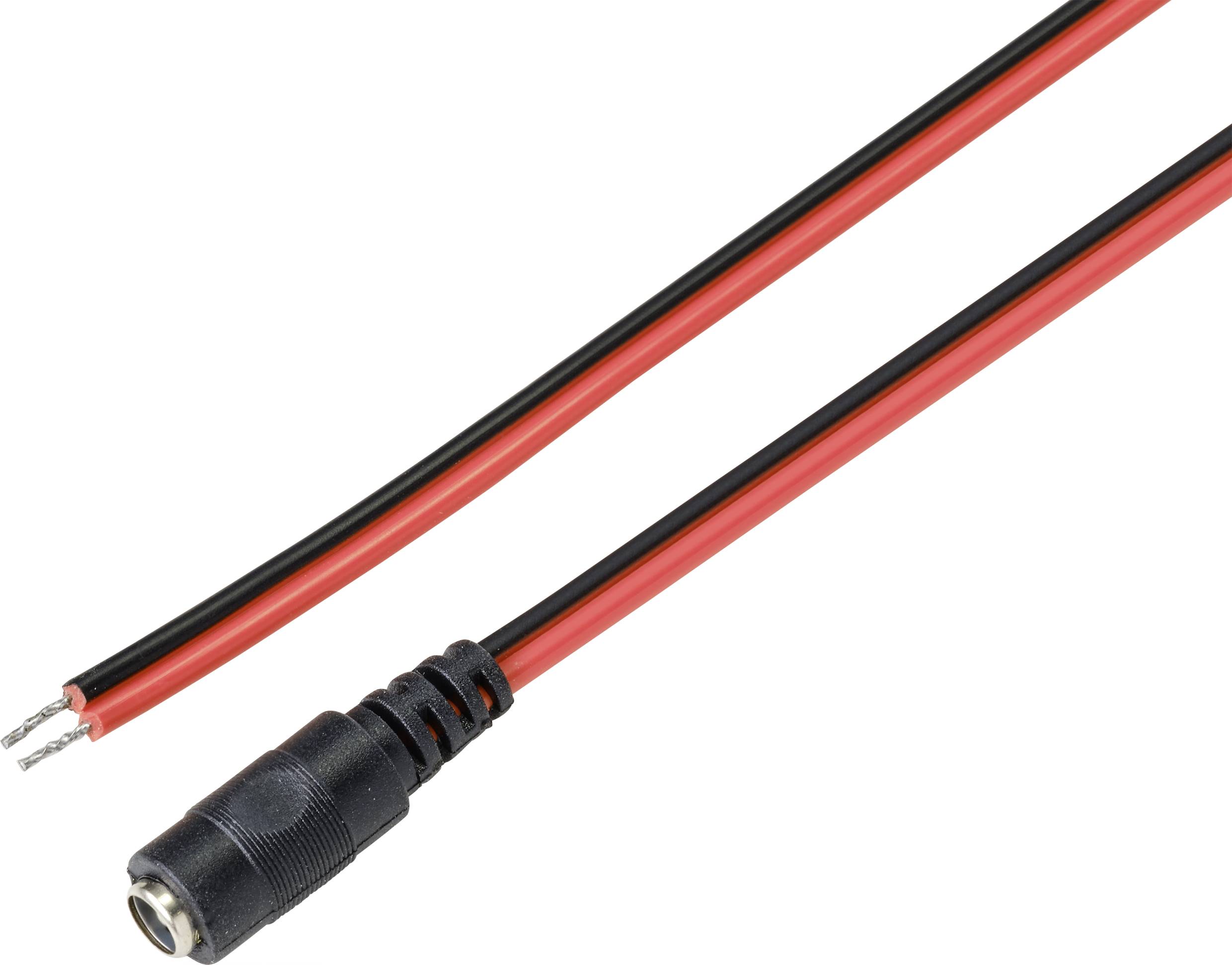 Tru Components TC-9556660 niskonaponski prikljucni kabl niskonaponski zenski konektor - slobodni kraj 5,5 mm 2,5 mm 2,00 m