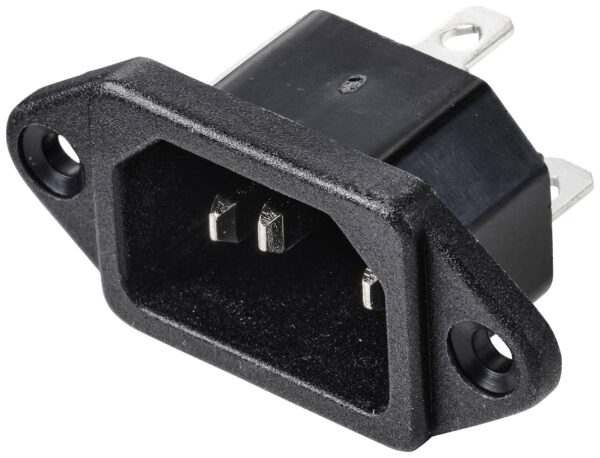 Tru Components TC-10088412 IEC konektor muski konektor sa prirubnicom Ukupan broj polova: 3 10 A crni