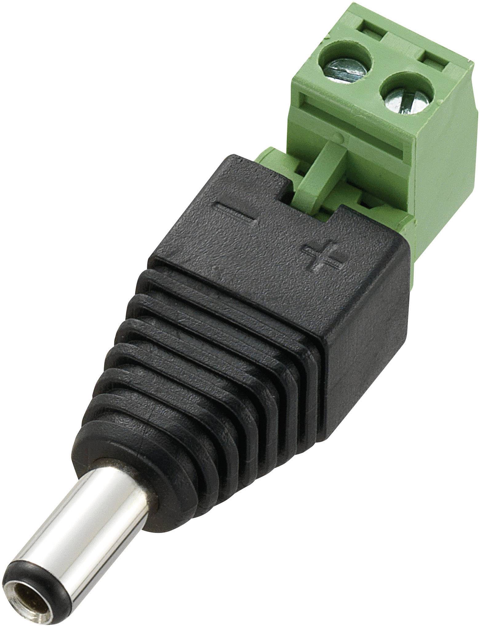 Tru Components DC-11M-VT niskonaponski konektor ravni muski konektor 5,5 mm 2,5 mm