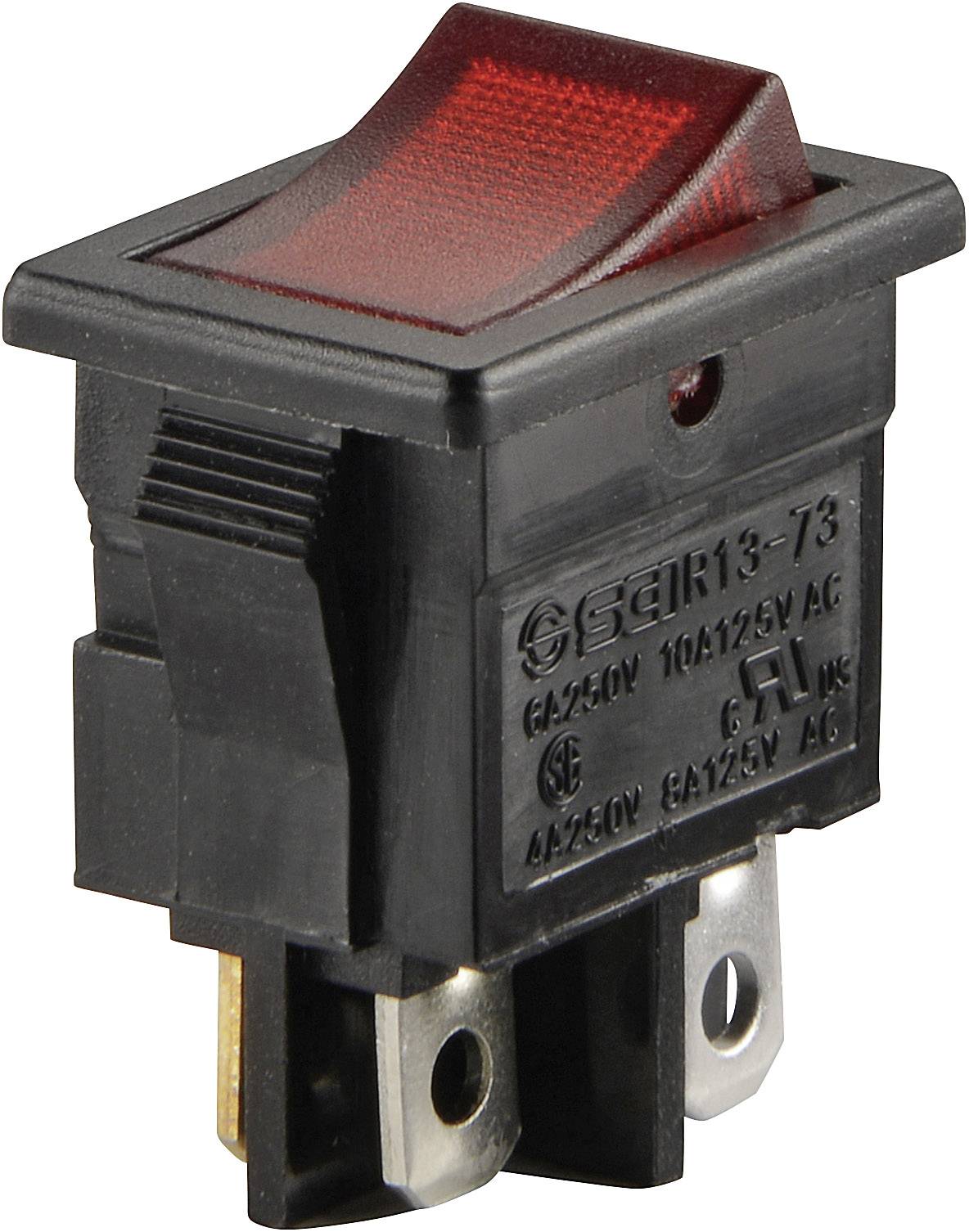 Wipp prekidaci 250 V/AC 6 A 2 * iskljuceno/ukljuceno Tru Components TC-R13-73C-02 sa zasunom