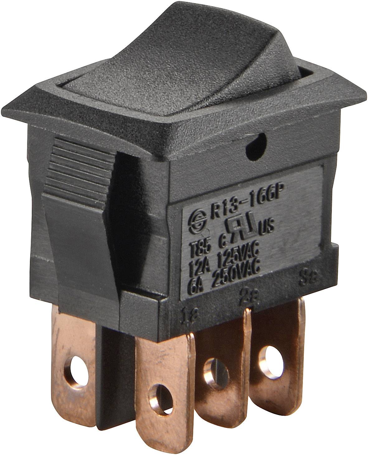 Tru Components Wipp prekidaci TC-R13-166PB-02 250 V/AC 6 A 2 * uklj./ukljuceno zakljucavanje