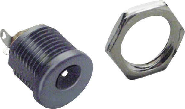 Tru Components niskonaponski konektor zenski konektor za ugradnju, vertikalni 6,3 mm 2,1 mm 50 kom
