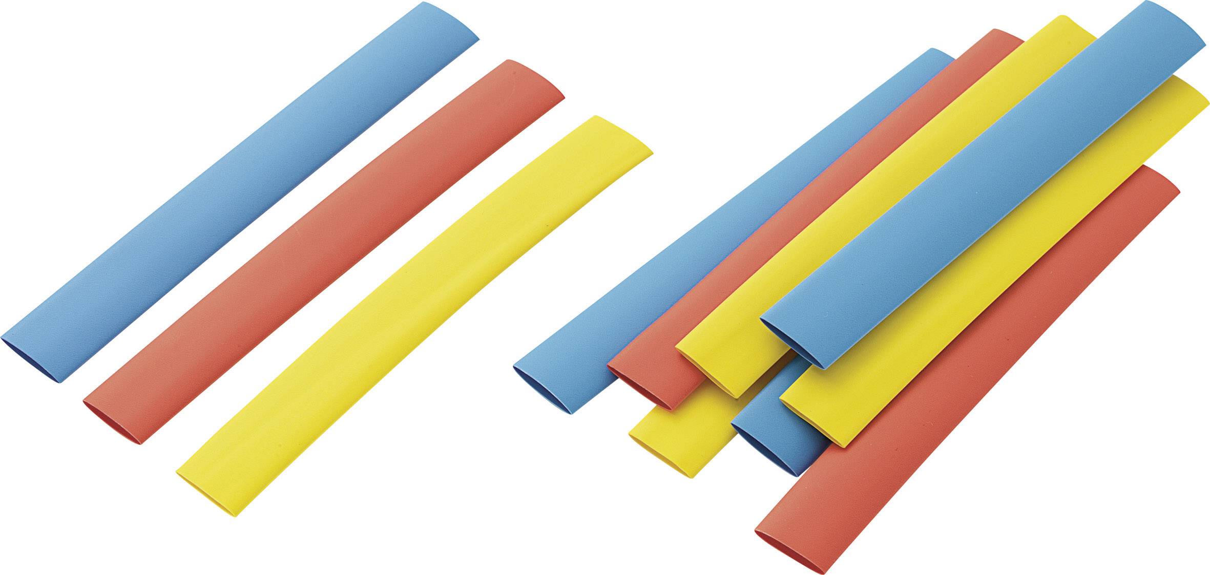 Asortiman termoskupljajucih cevi, sarenih 9,50 mm omjer skupljanja: 2:1 Tru Components 1572079 RPS8 12 komada