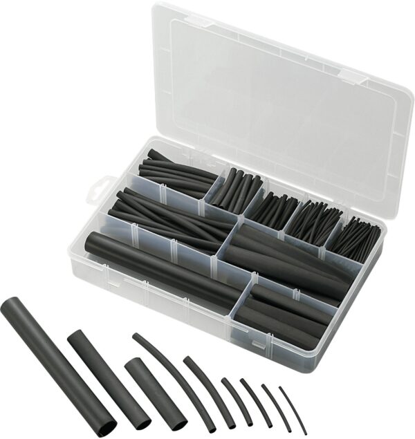 Asortiman termoskupljajucih cevi, crne, odnos skupljanja: 2:1, 3:1, 4:1, 6:1 Tru Components 1572181 HST-302S 1 set
