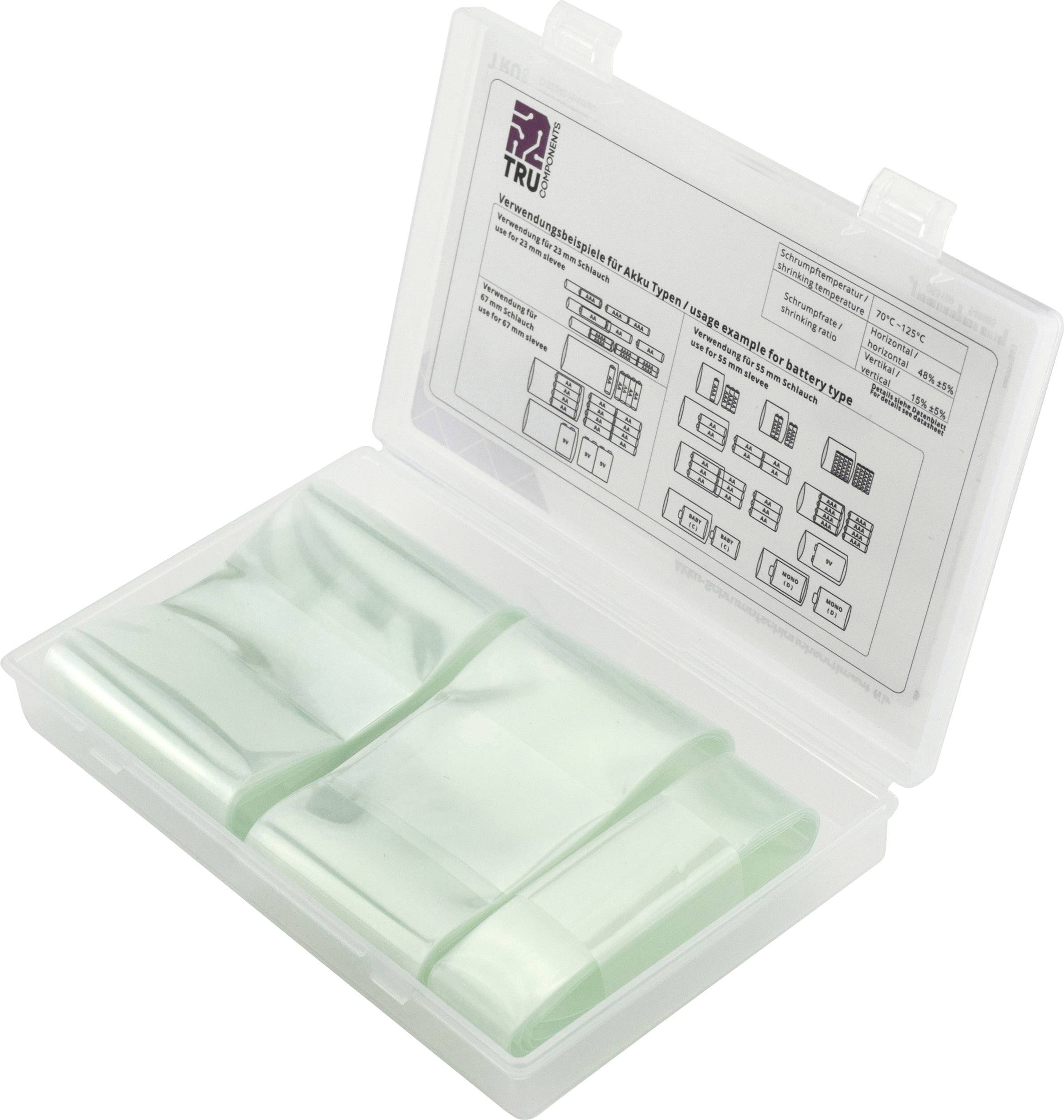 Tru Components TC-6793932 cev za skupljanje baterije bez lepka prozirna Odnos skupljanja: 2:1 3 dela