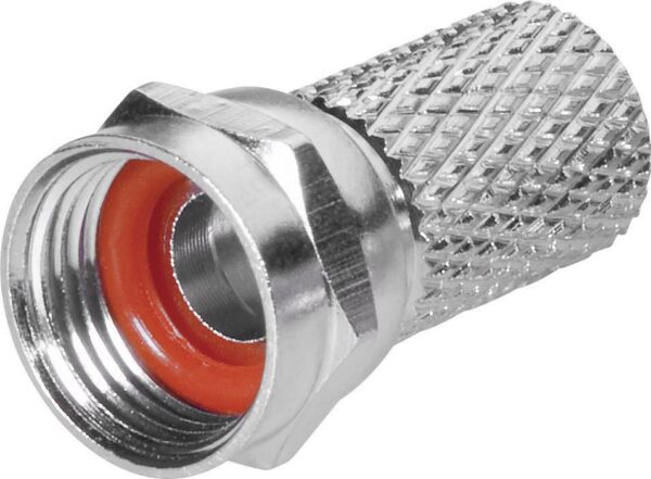 Tru Components TC-2520042 F-konektor sa gumenom zaptivkom Prikljucci: F-utikac Precnik kabla: 6,8 mm 100 kom