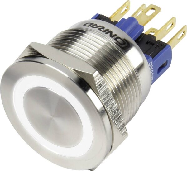 Tru Components GK22S-11E/V/12V dugme sa zastitom od vandalizma 250 V/AC 3 A 1 * iskljuceno/(ukljuceno) IP65 dugme 1 ko