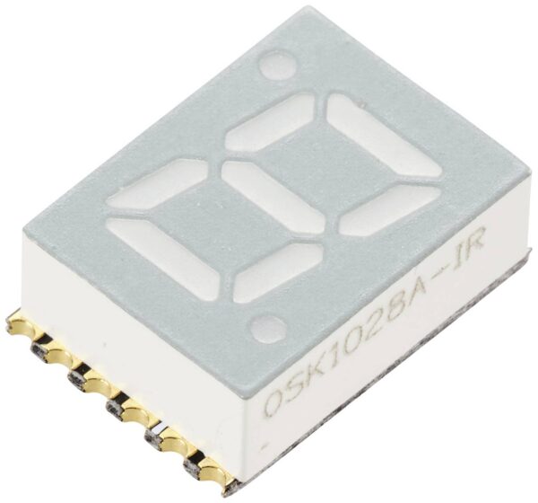 Tru Components SMD LED crvena 6 mcd Jednocifreni displej