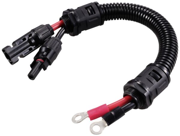 Tru Components TC-12195640 Solarni konektor MC4 na prstenastu kablovsku papucicu M8 600 V 30 A crna, crvena