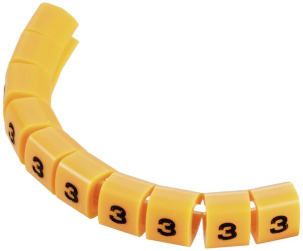 Oznaka za obelezavanje kablova, stampani simbol 3 opseg spoljasnjeg precnika od 3 do 3,60 mm 1593397 TC-MB1/3203 Tru Components