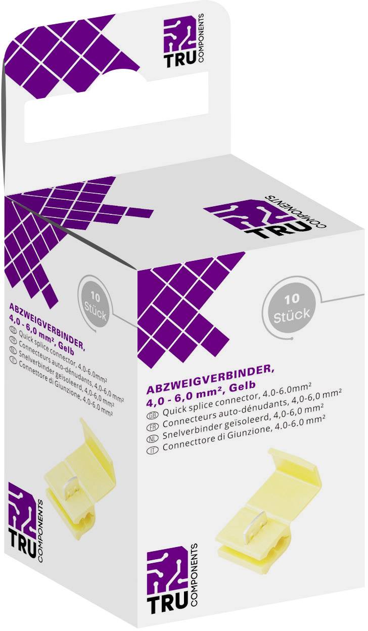 Tru Components T1904C105 konektor grana fleksibilan: 4-6 mm 2 krut: 4-6 mm 2 broj pinova: 2 10 kom zuti