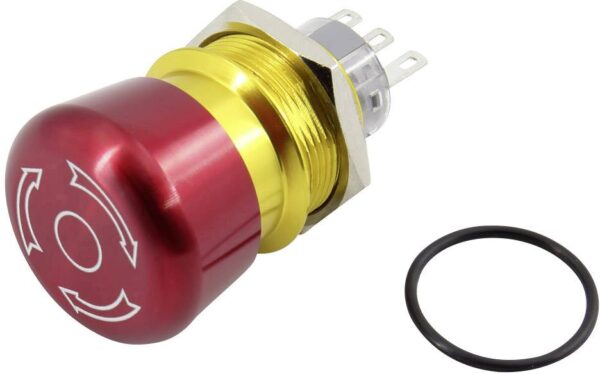 Prekidac za hitno zaustavljanje 250 V 5 A 1 NO, 1 NC Tru Components TC-GK22-A-11TSB203 IP65