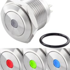 Tru Components TC-7494608 TC-GK16F-10D/42RGB/ prekidac sa zastitom od vandalizma 48 V/DC 2 A 1 * iskljuceno/(ukljuceno) dugme crveno, zeleno, plavo, RGB IP65