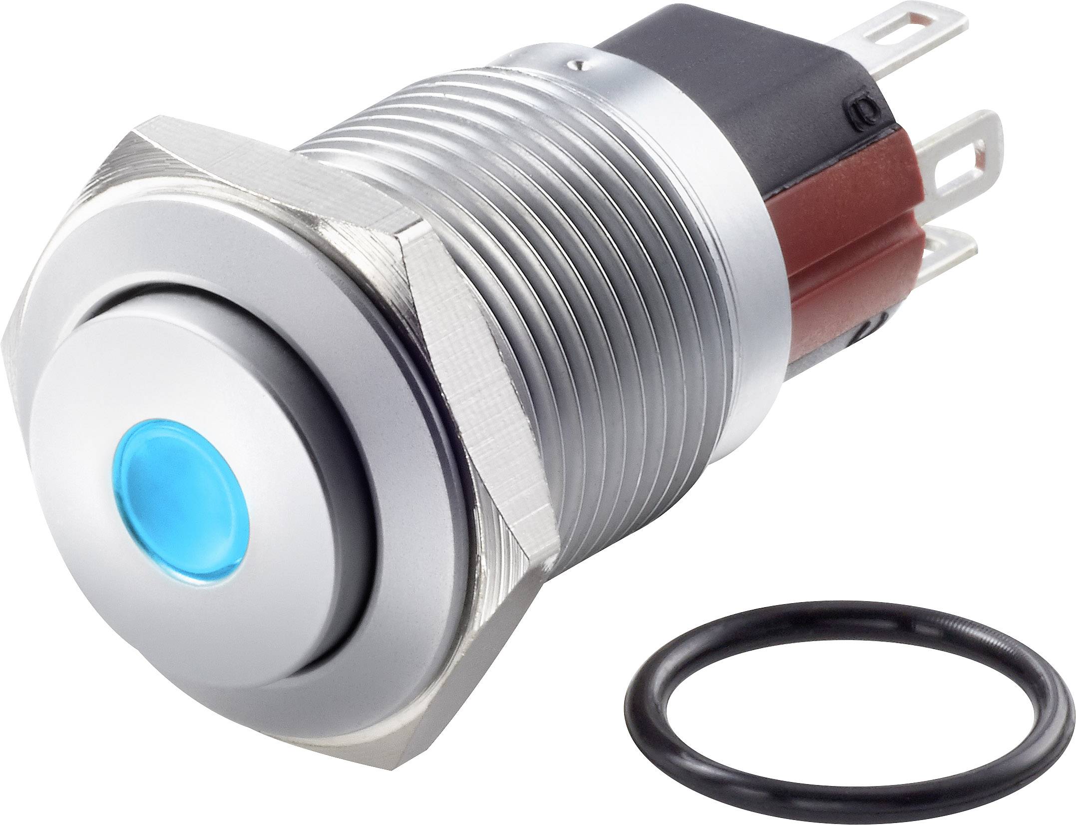 Tru Components TC-7494936 TC-GK16-KH-11D/J/B/12V/C prekidac sa zastitom od vandalizma 48 V/DC 2 A 1 * dugme iskljuceno/(ukljuceno) plavo IP65