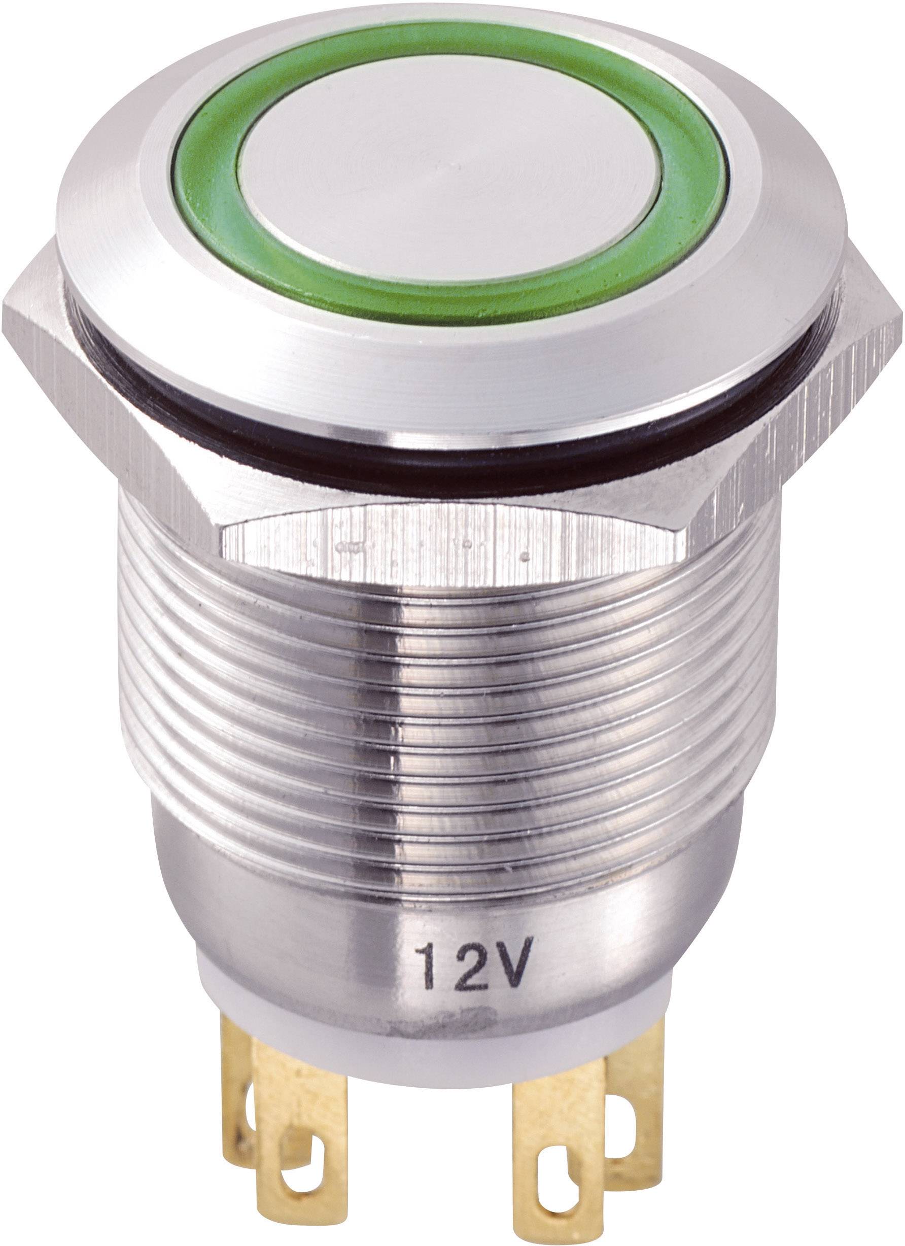 Tru Components TC-8904664 prekidac sa zastitom od vandalizma 250 V/AC 5 A 1 * iskljuceno/(ukljuceno) dugme zeleno IP65