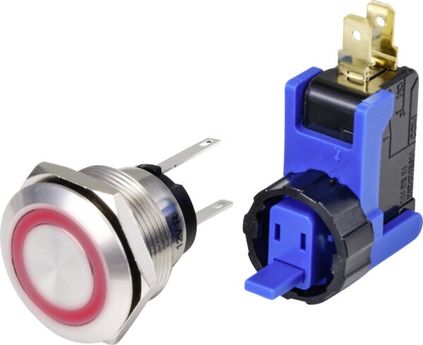 Tru Components TC-9201352 dugme 250 V 15 A 1 * dugme za ukljucivanje/iskljucivanje crveno IP65