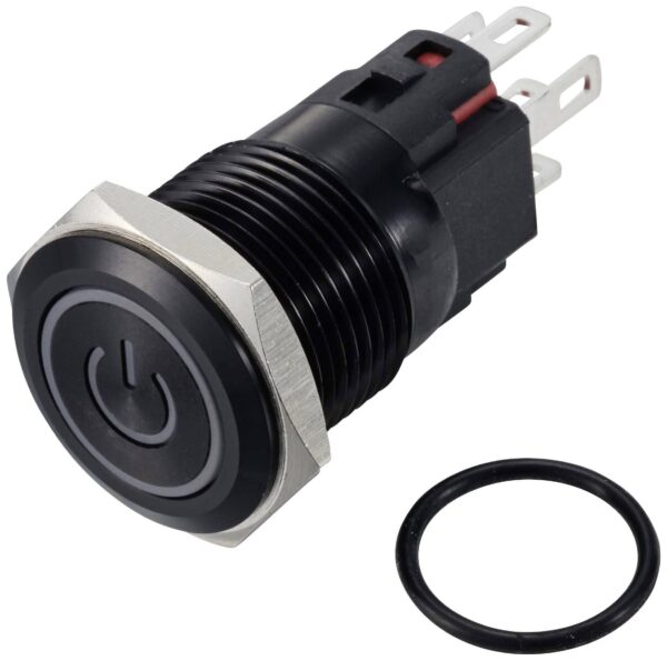 Tru Components TC-12647444 dugme 250 V/AC 3 A 1 * iskljuceno/(ukljuceno) IP65 zeleno dugme eloksirani aluminijum