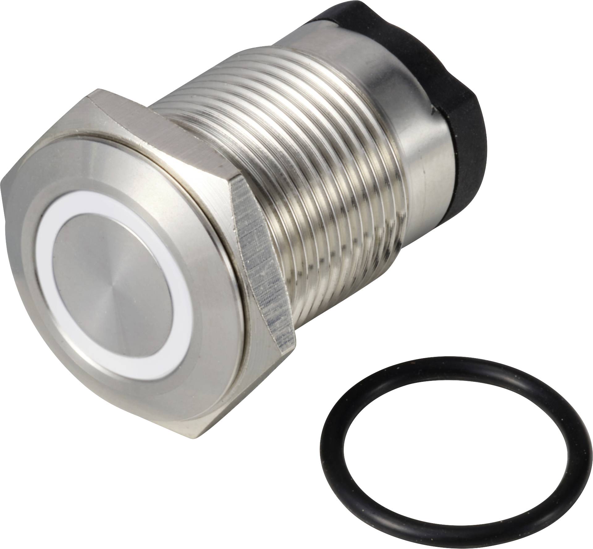 Tru Components ONPOV6316F-10E/K/V/12V/S dugme 36 V DC/AC 2 A 1 * iskljuceno/(ukljuceno) IP65 dugme belo