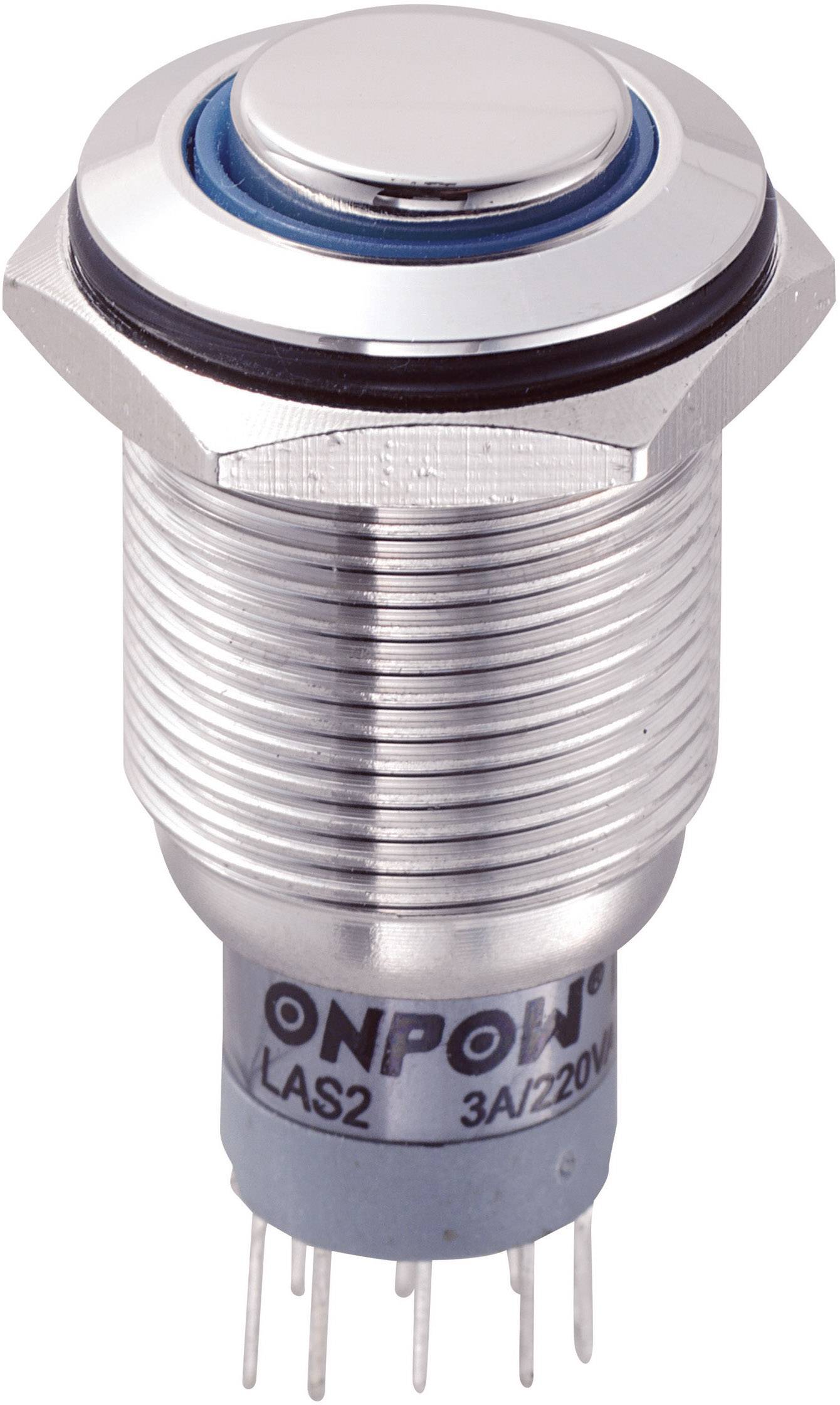 Tru Components LAS2GKH-22E/B/12V/S/P dugme sa zastitom od vandalizma 250 V/AC 3 A 2 * ukljuceno/(ukljuceno) IP65 dugme dugme