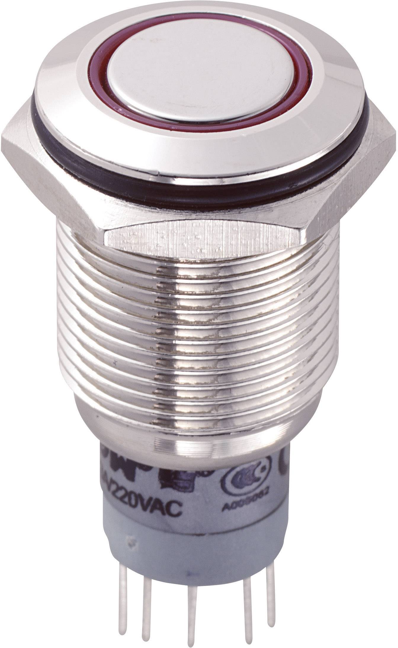 Tru Components LAS2GKF-22ZE/R/12V/N/P prekidac sa zastitom od vandalizma 250 V/AC 3 A 2 * uklj./ukljuceno zakljucavanje crvena