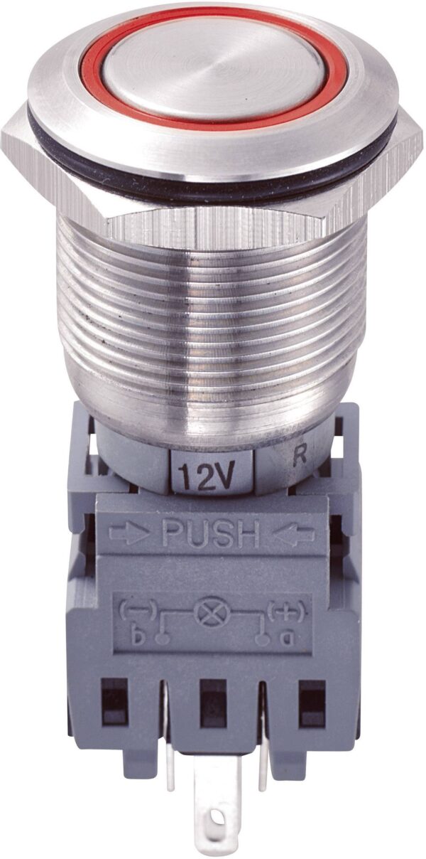 Tru Components LAS1-BGK-11ZE/R/12V prekidac sa zastitom od vandalizma 250 V/AC 5 A 1 * iskljuceno/ukljuceno IP67 zakljucavanje