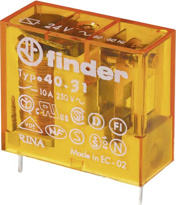 Finder 40.31.8.230.0001 PCB relej 230 V/AC 10 A 1 promena