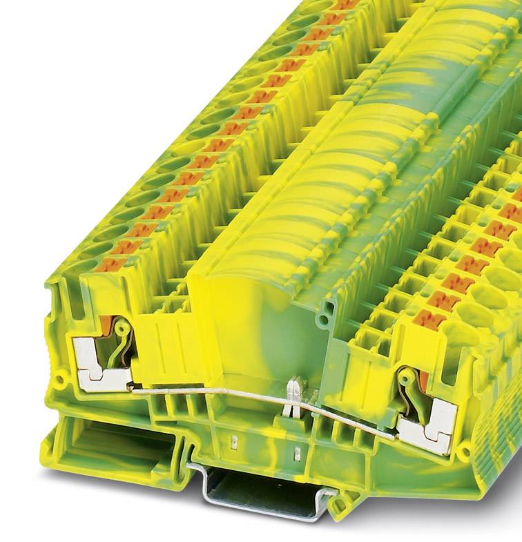 Phoenix Contact 3212196 trostepeni zastitni provodnicki terminal 8,2 mm brzi prikljucak zeleni, zuti 50 kom.