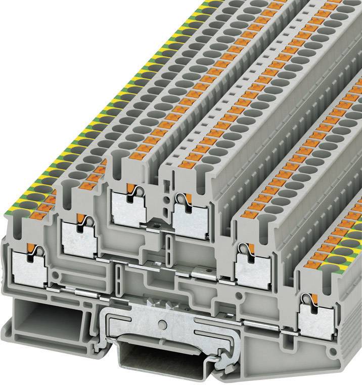 Phoenix Contact 3210541 trostepeni zastitni provodnicki terminal 5,2 mm brzi prikljucak siva, zelena, zuta 1 kom.