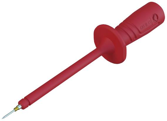 SKS Hirschmann PRUEF 2610 FT rt sigurnosni ispitni vrh uticni prikljucak 4 mm CAT II 1000 V crvena