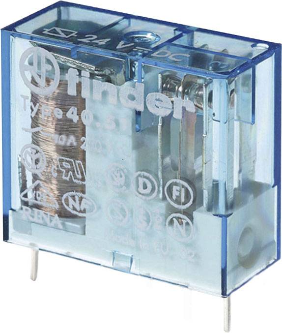 Finder 40.51.9.006.0000 PCB relej 6 V/DC 10 A 1 promena