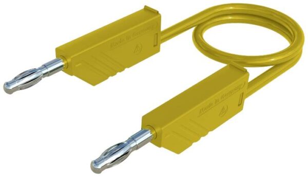 SKS Hirschmann CO MLN SIL 100/1 merni kabl lamelarni muski konektor 4 mm lamelarni muski konektor 4 mm 1.00 m zuta
