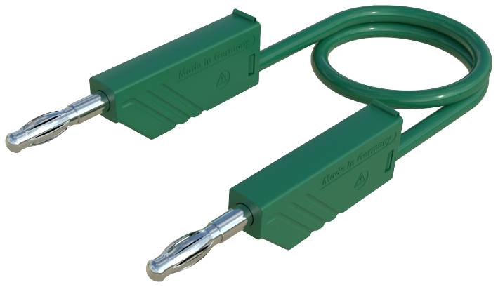 SKS Hirschmann CO MLN 25/1 merni kabl lamelarni muski konektor 4 mm lamelarni muski konektor 4 mm 25.00 cm zelena