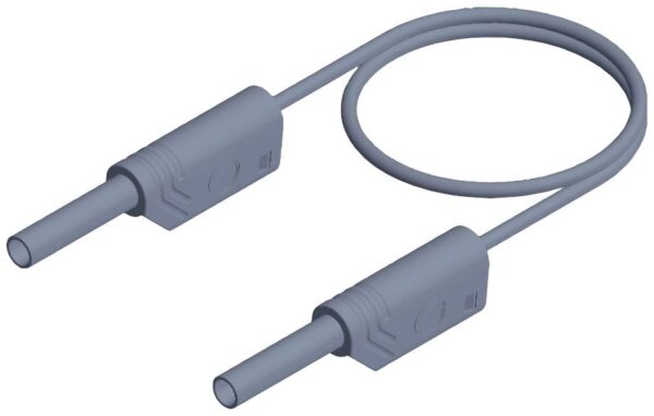 SKS Hirschmann MVL S 100/1 Au sigurnosni merni kabl lamelarni muski konektor 2 mm lamelarni muski konektor 2 mm 1.00 m siva