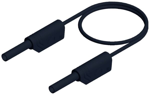 SKS Hirschmann MVL S 200/1 Au sigurnosni merni kabl lamelarni muski konektor 2 mm lamelarni muski konektor 2 mm 2.00 m crna