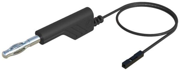 SKS Hirschmann MAL 4-0.64/100-0.25 merni kabl lamelarni muski konektor 4 mm uticnica 0.64 mm 1.00 m crna